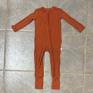 Terracotta Bamboo Kids Footie Pajamas